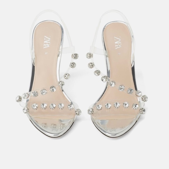 ZARA Embellished Vinyl Wedges - Picture 3 of 6